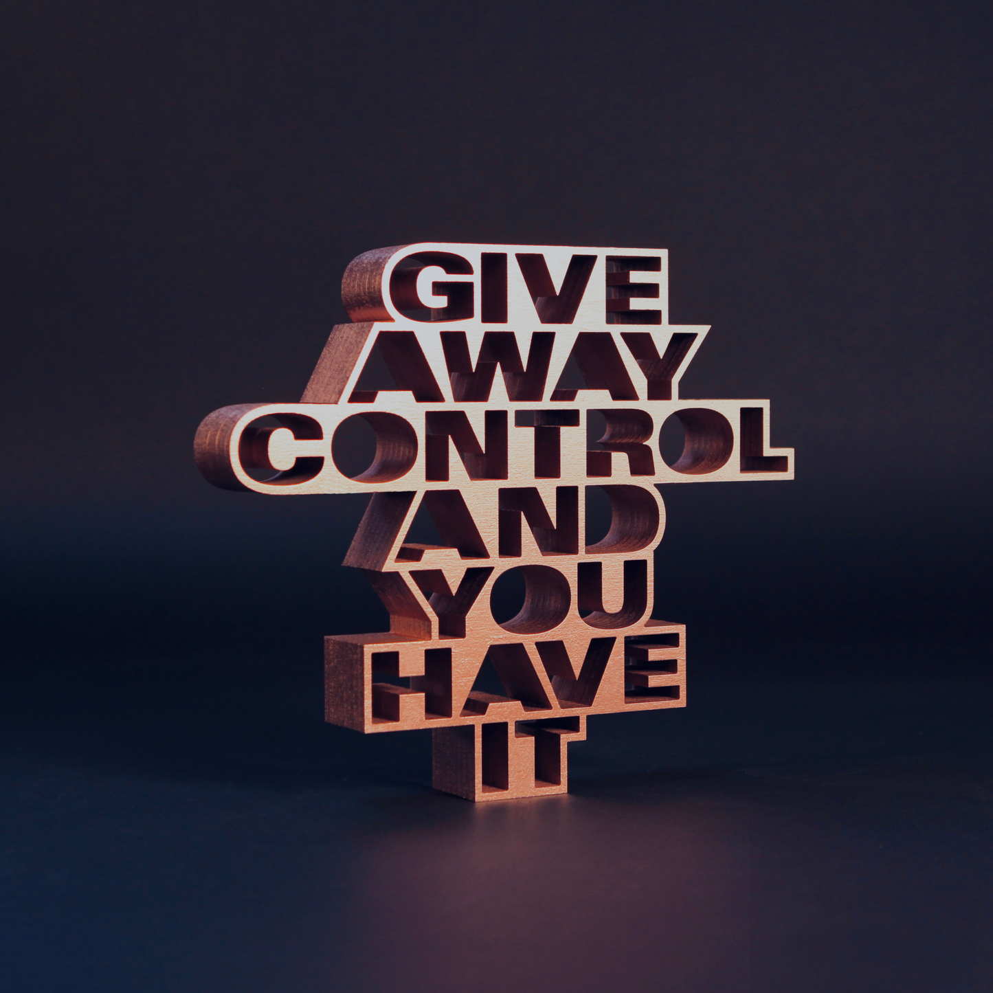 Give away control and you have it