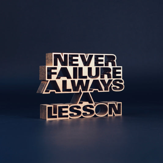 Never failure always a lesson