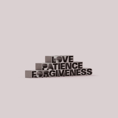 Love Patience Forgiveness stainless steel 1