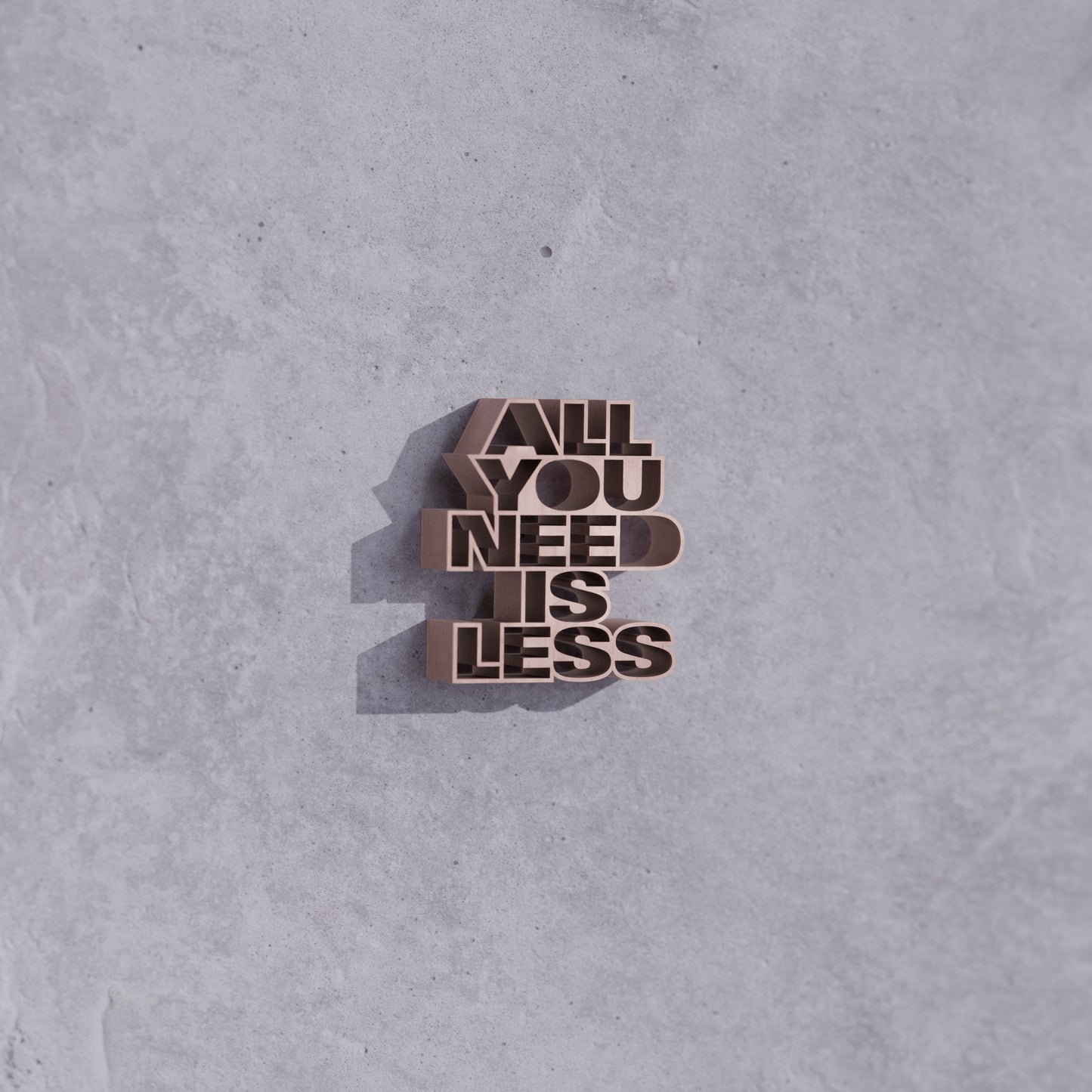All you need is less